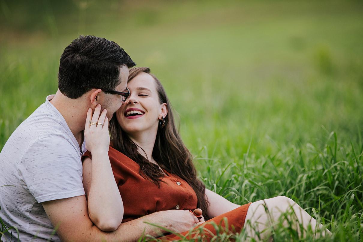 Engagement Photography - couple embracing outdoors