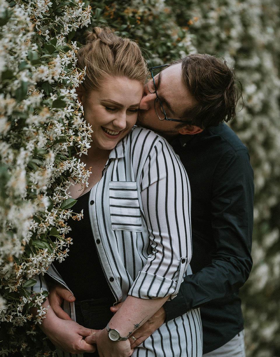 Engagement Photography - couple embracing in park