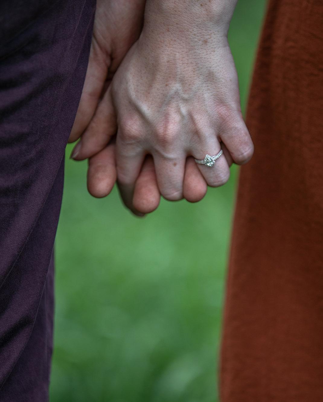 Engagement Photography - close up of holding hands