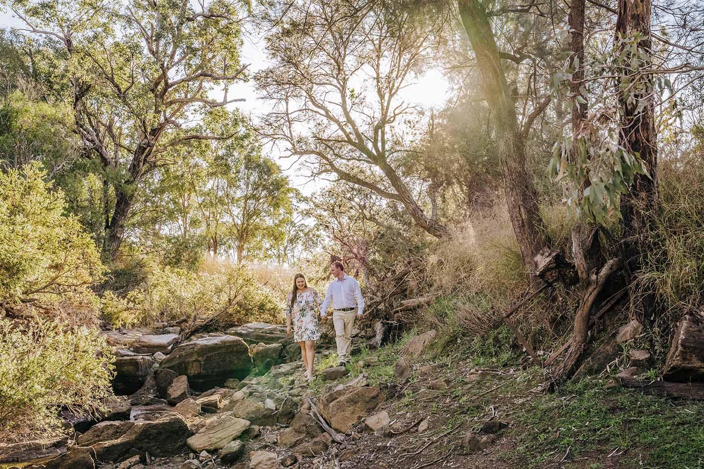 Engagement Photography - couple among trees