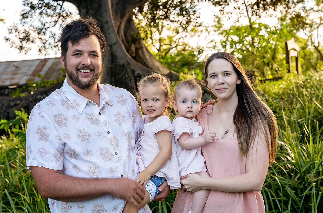 Family Photo - Husband, wife and twin babies