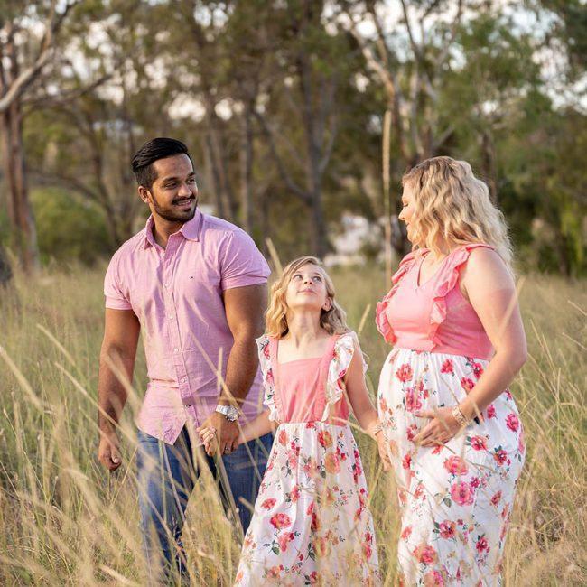 Maternity Photography - Family Holding Hands