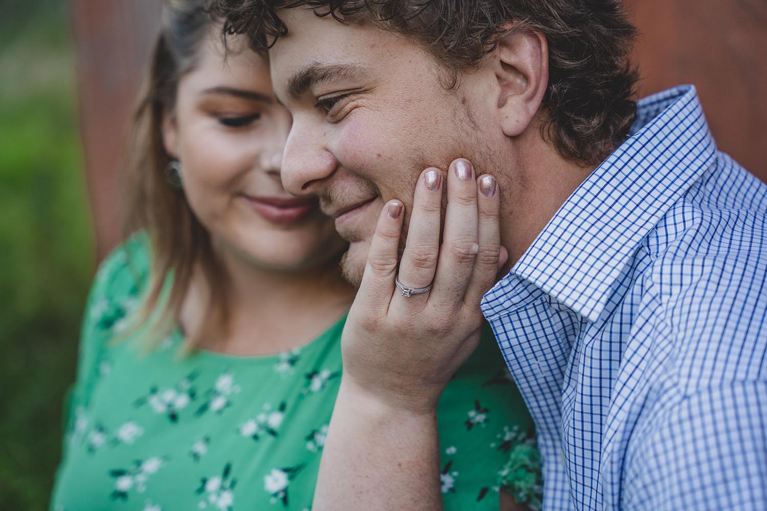 Engagement Photography - Holding face