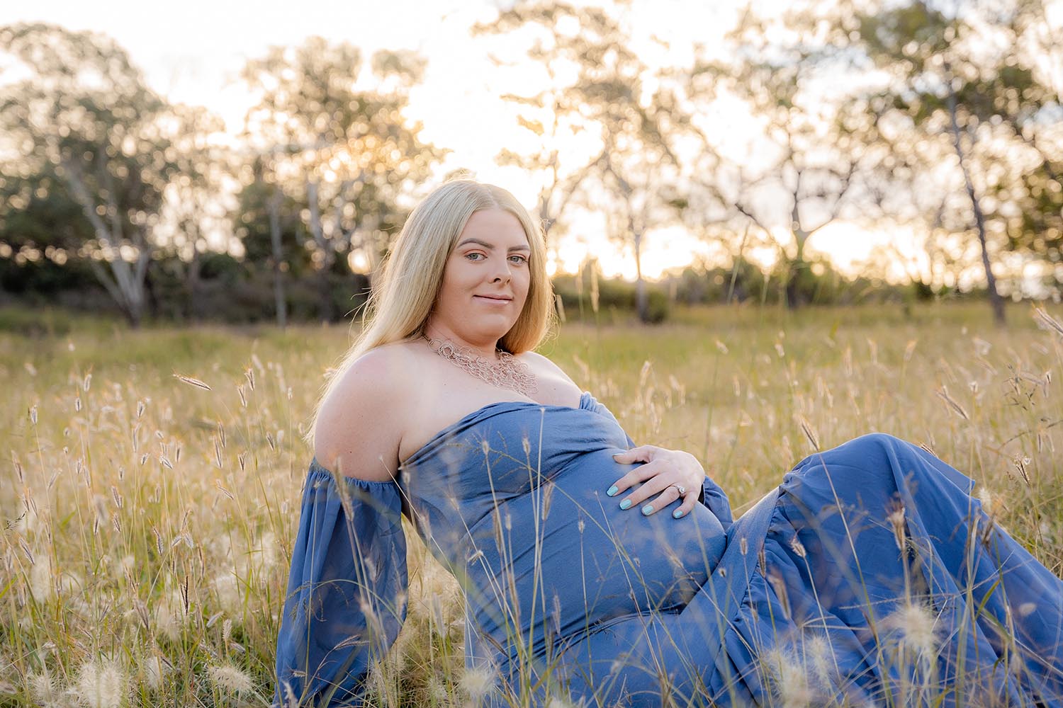 Maternity Photography - Lying in grass