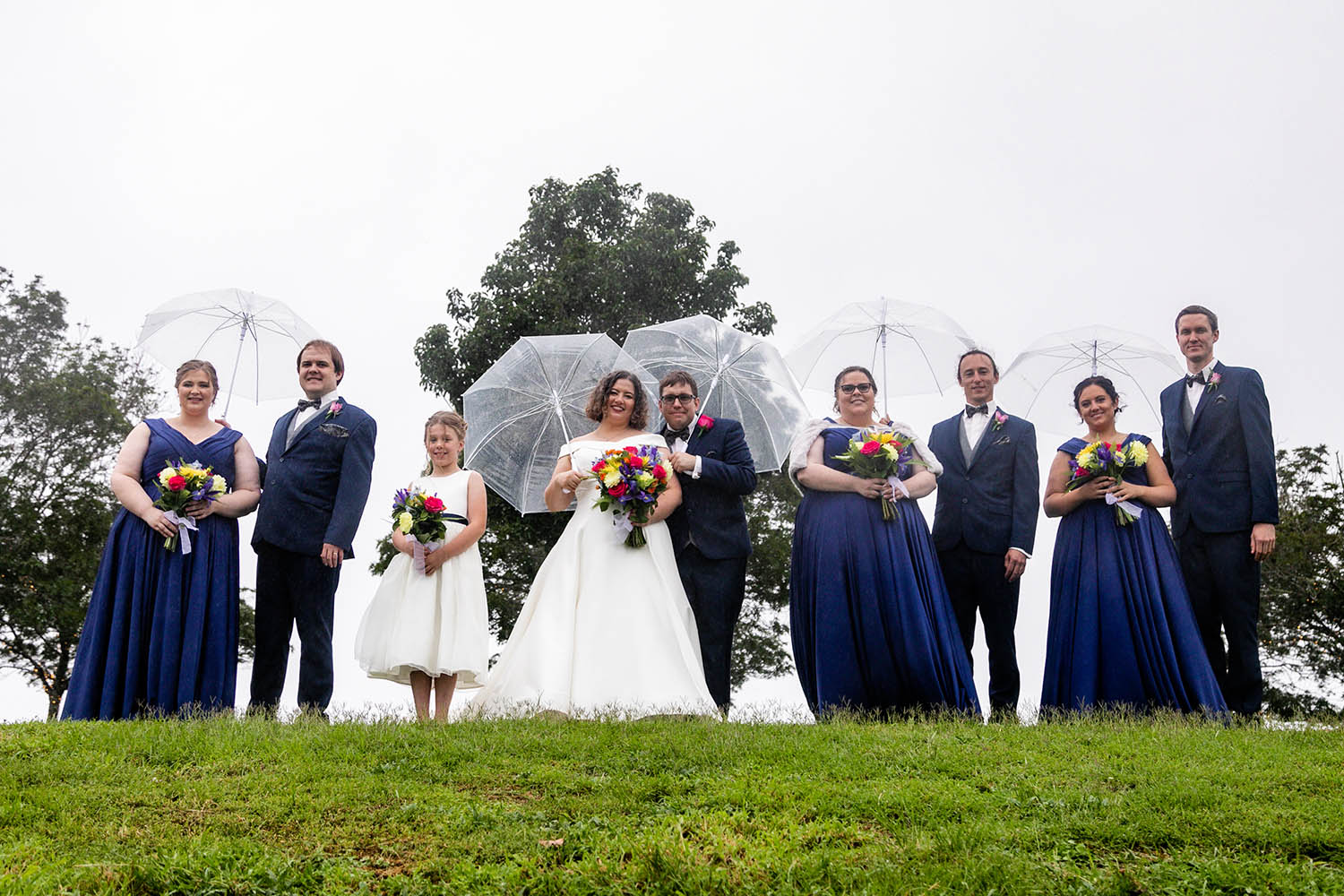 Wedding Photography - Bridal Party on the hill