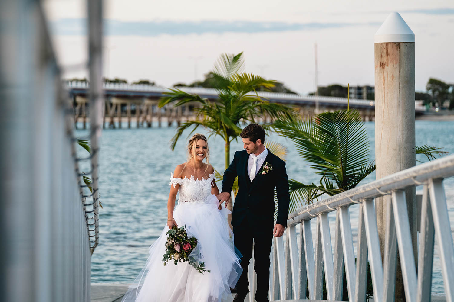 Wedding Photography - Couple on pier