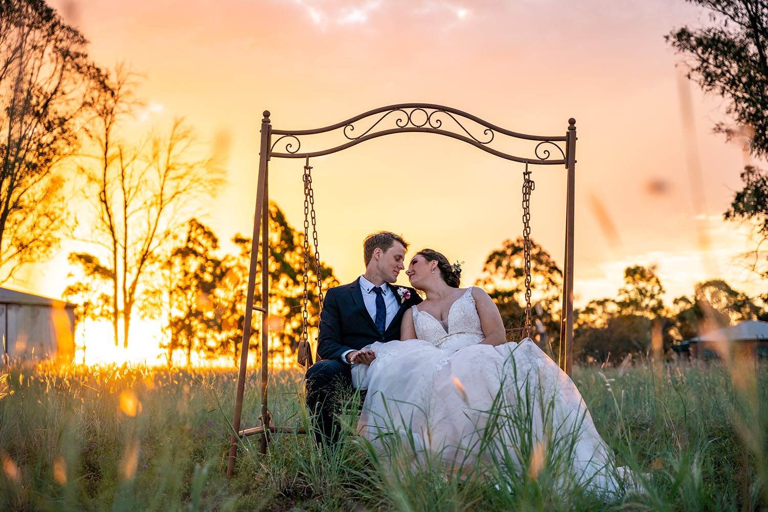 Wedding Photography - Couple on swing