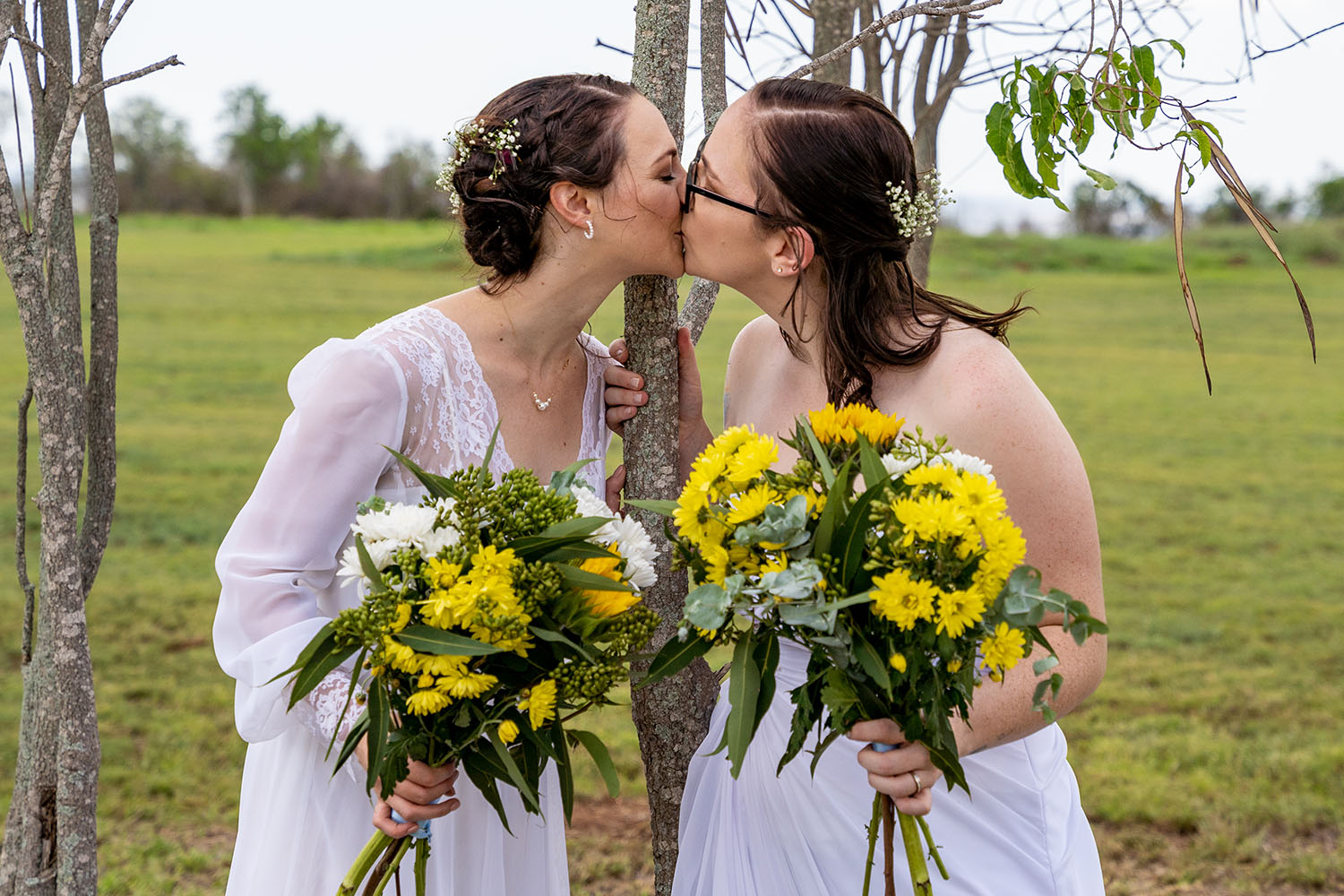 Wedding Photography - Kissing Brides