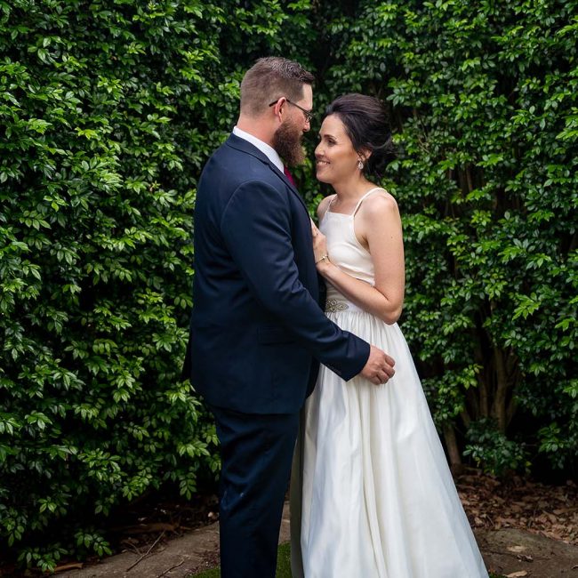 Wedding Photography - bride and groom embracing