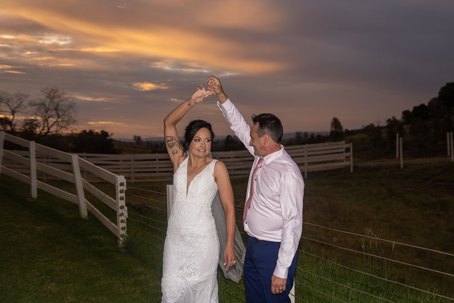 Wedding Photography - Dancing at sunset