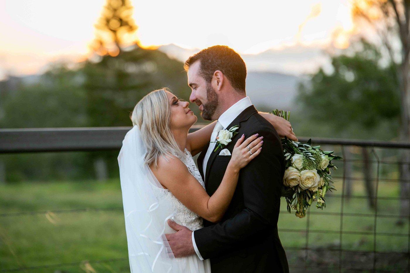 Wedding Photography couple embracing