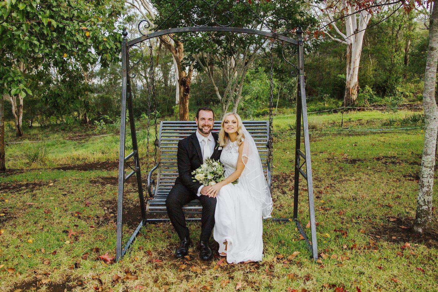 Wedding Photography couple on swing