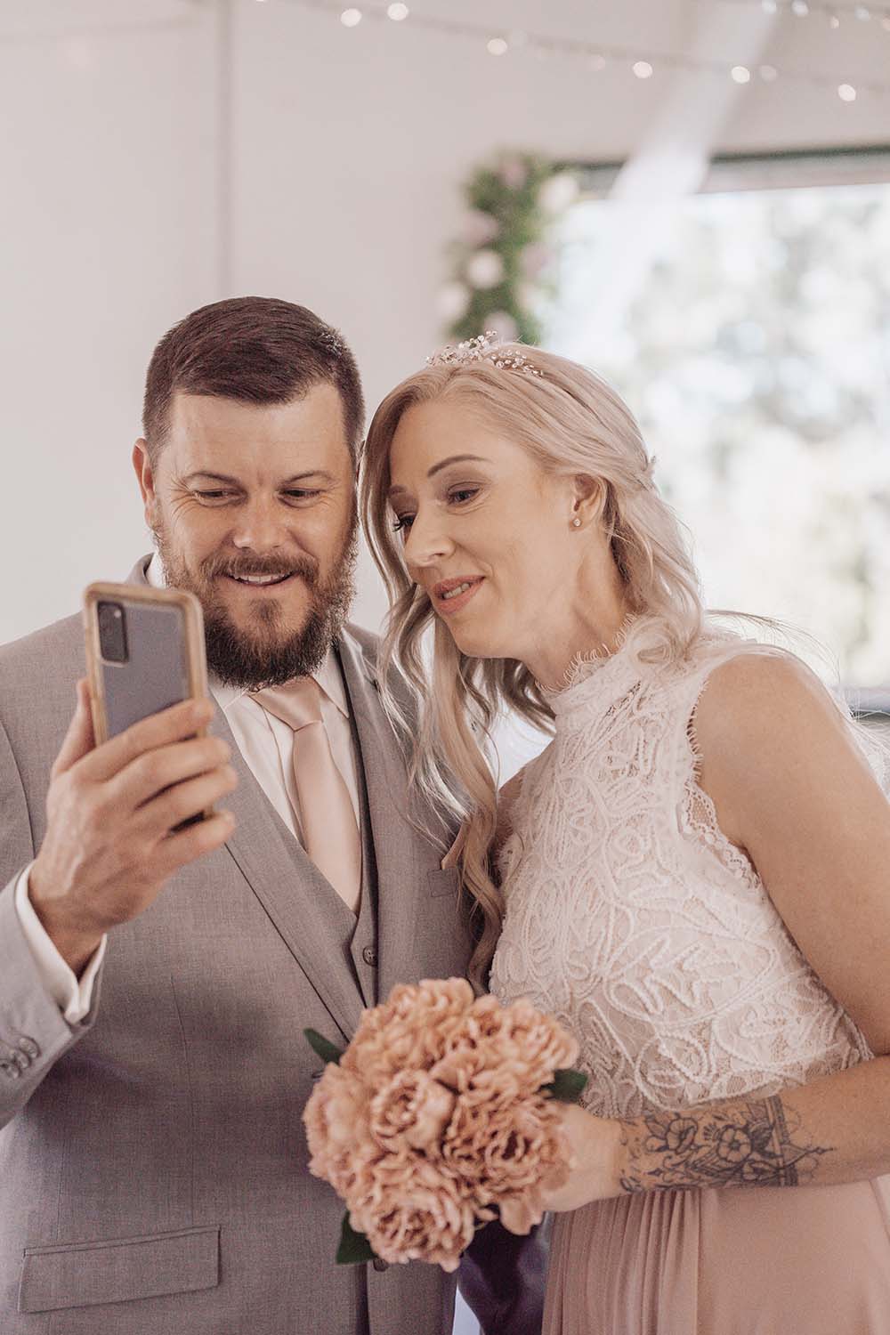 Wedding Photography - bride and groom candid