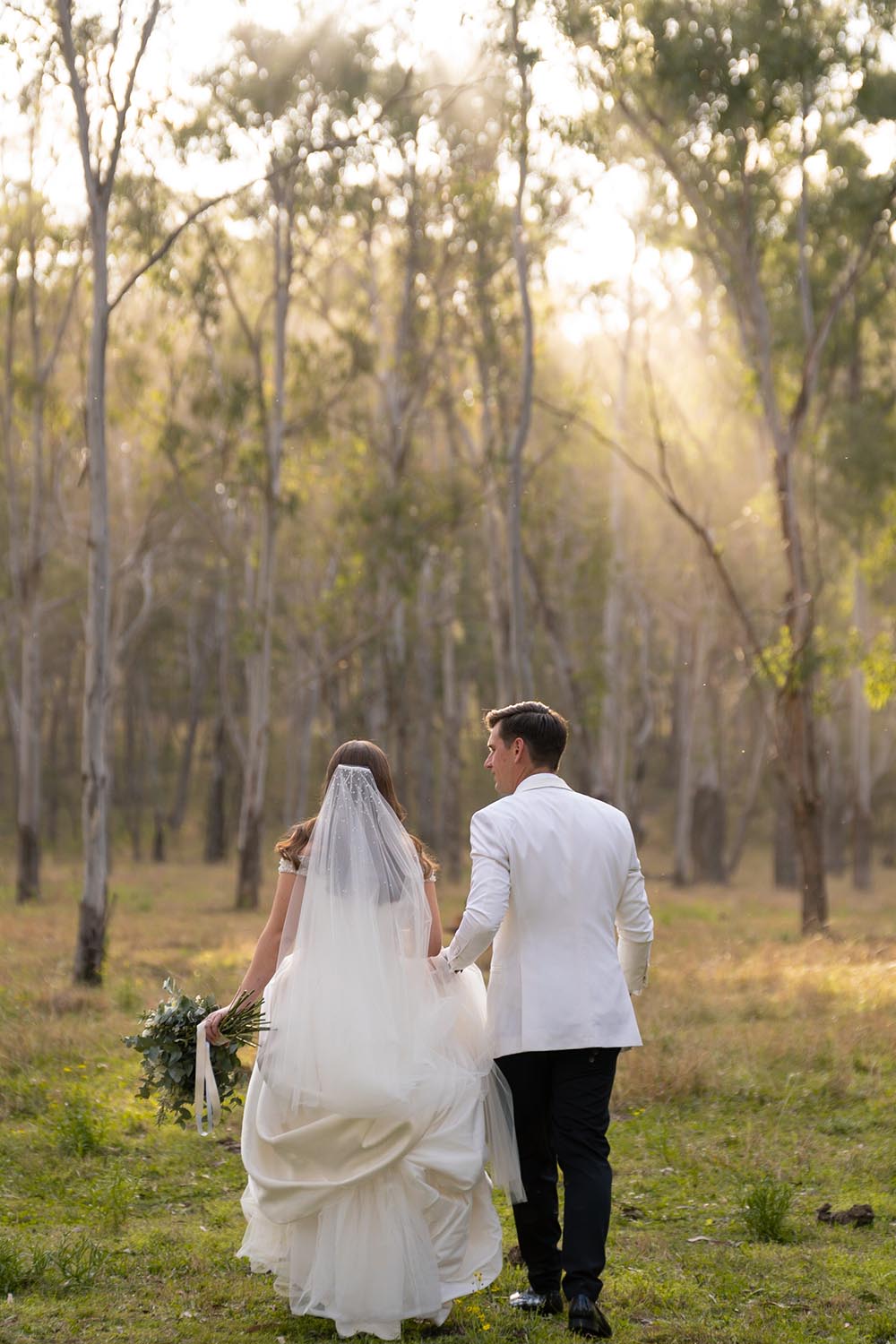 Wedding Photography - Bride and Groom walking