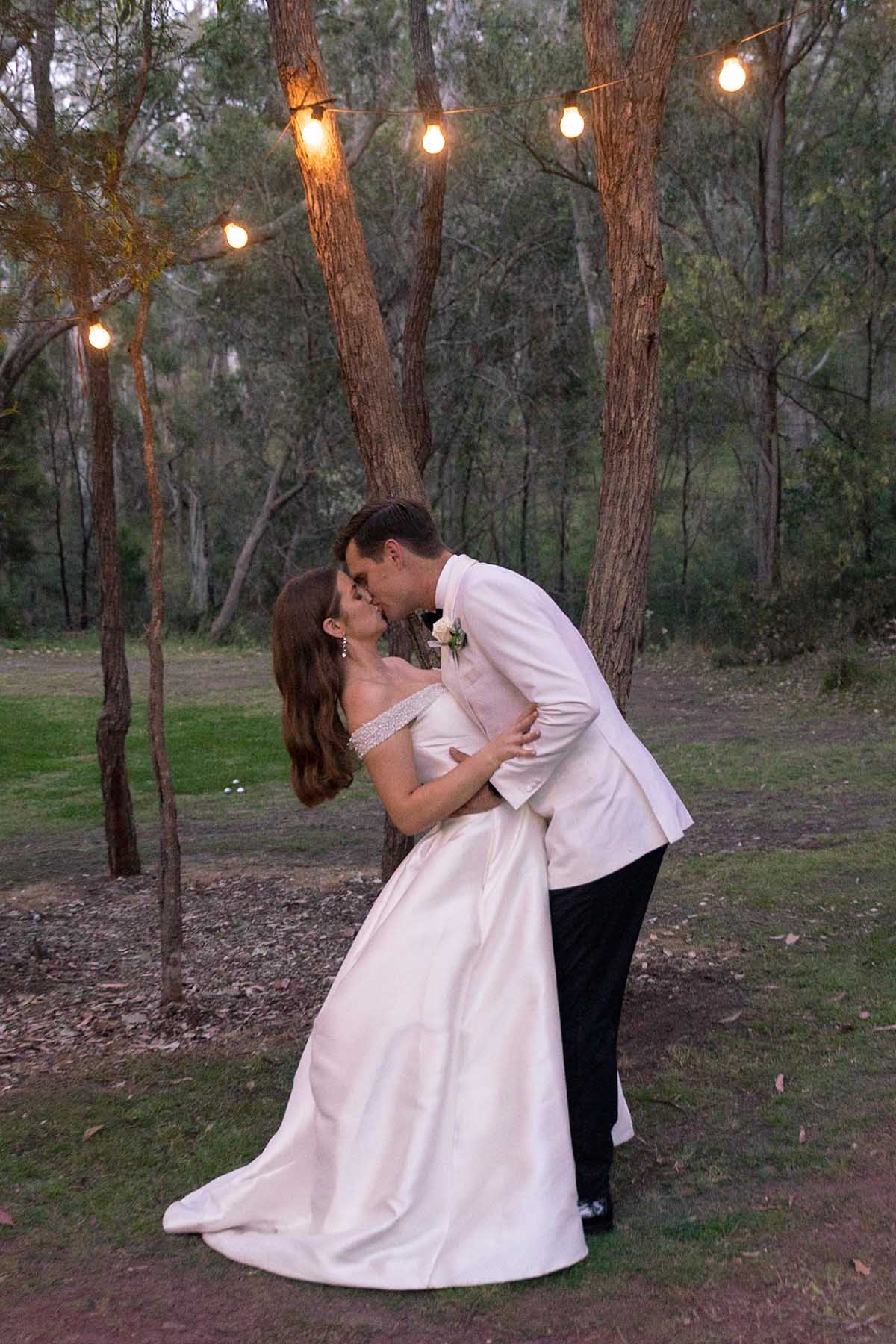 Wedding Photography - bride and groom romantic kiss