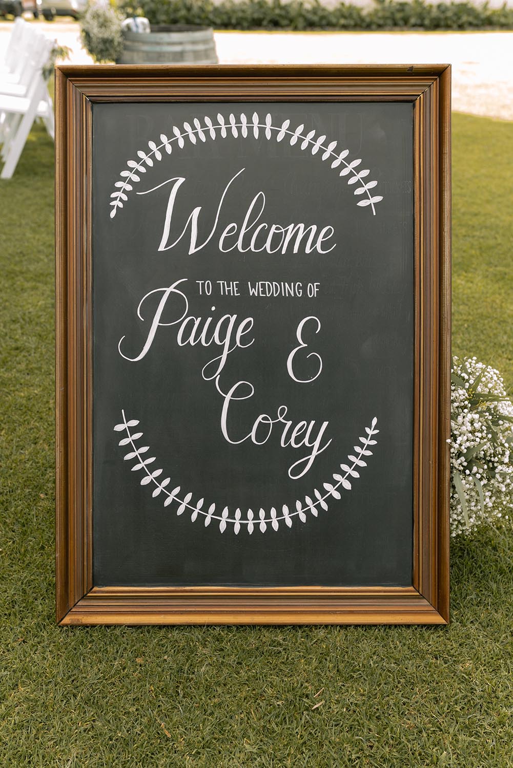 Wedding Photography - welcome sign