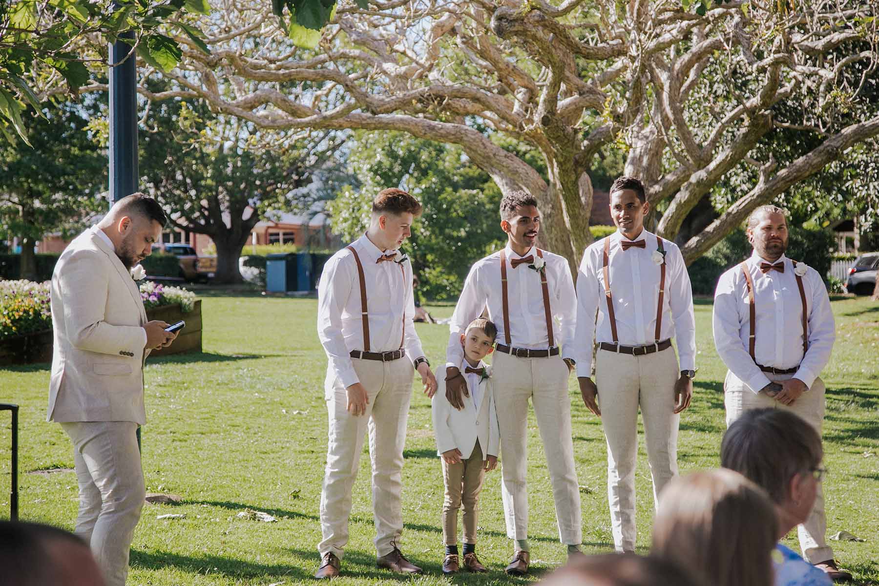 Wedding Photography - Groomsmen at ceremony