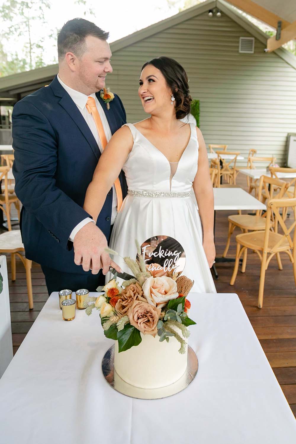 Wedding Photography - cutting the wedding cake