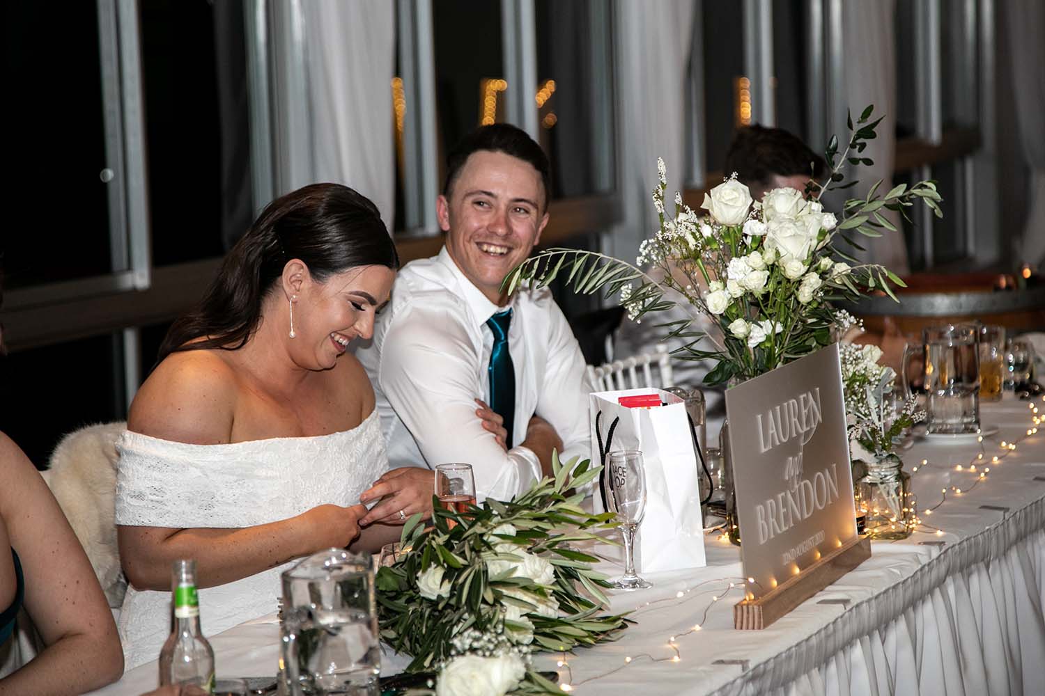 Wedding Photography - wedding reception bridal table