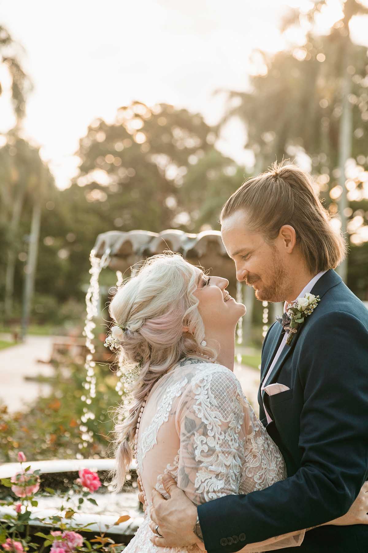 Wedding Photography - couple embracing close up
