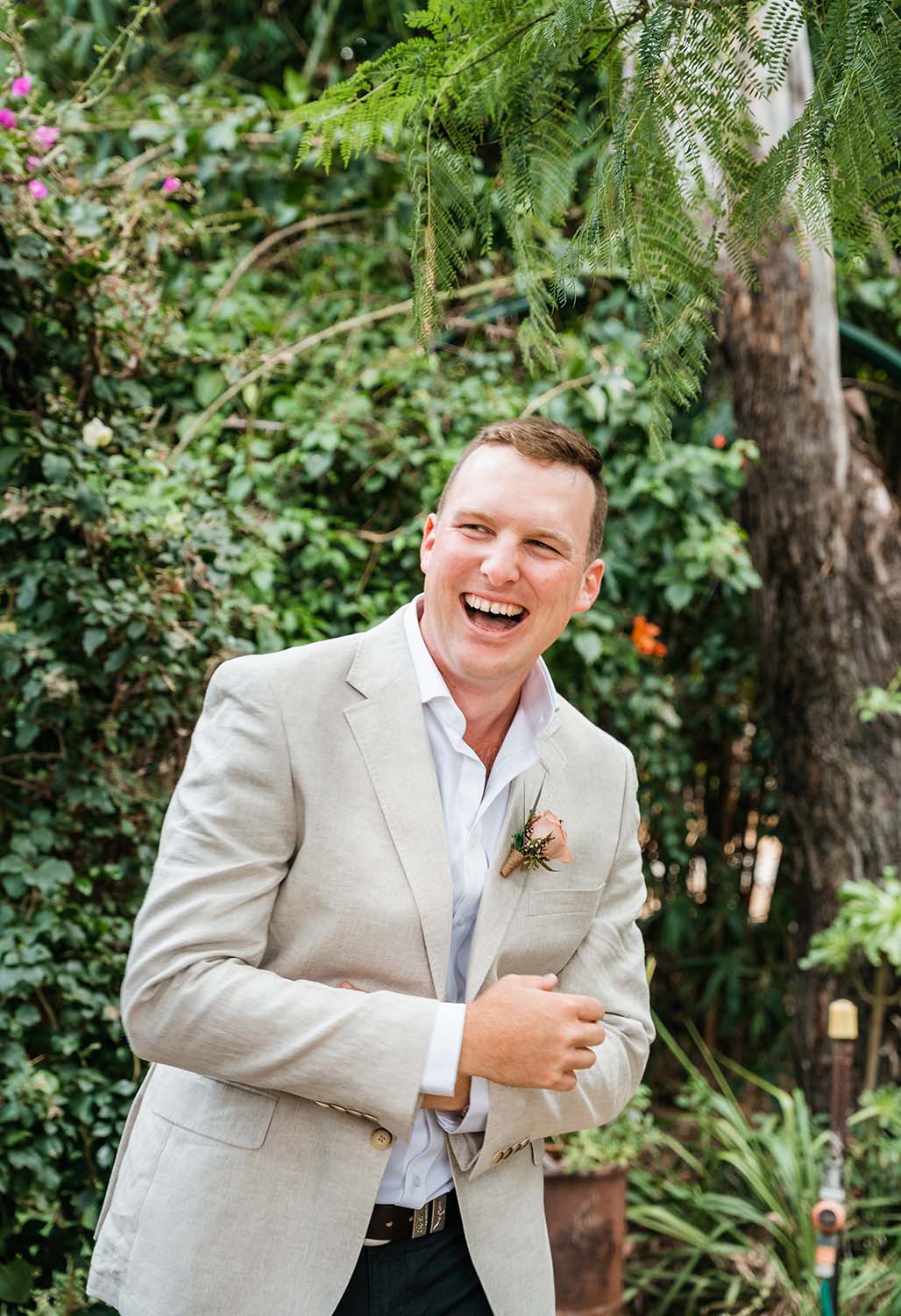 Wedding Photography - Groom Laughing