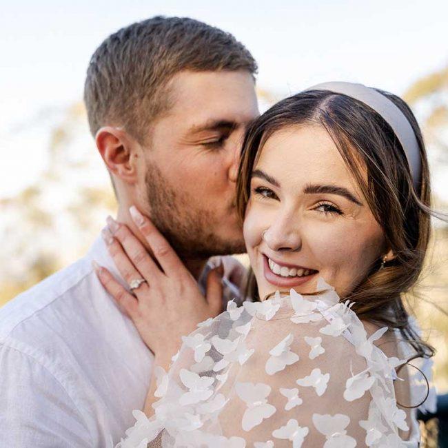 Engagement Photography - Cheek Kisses