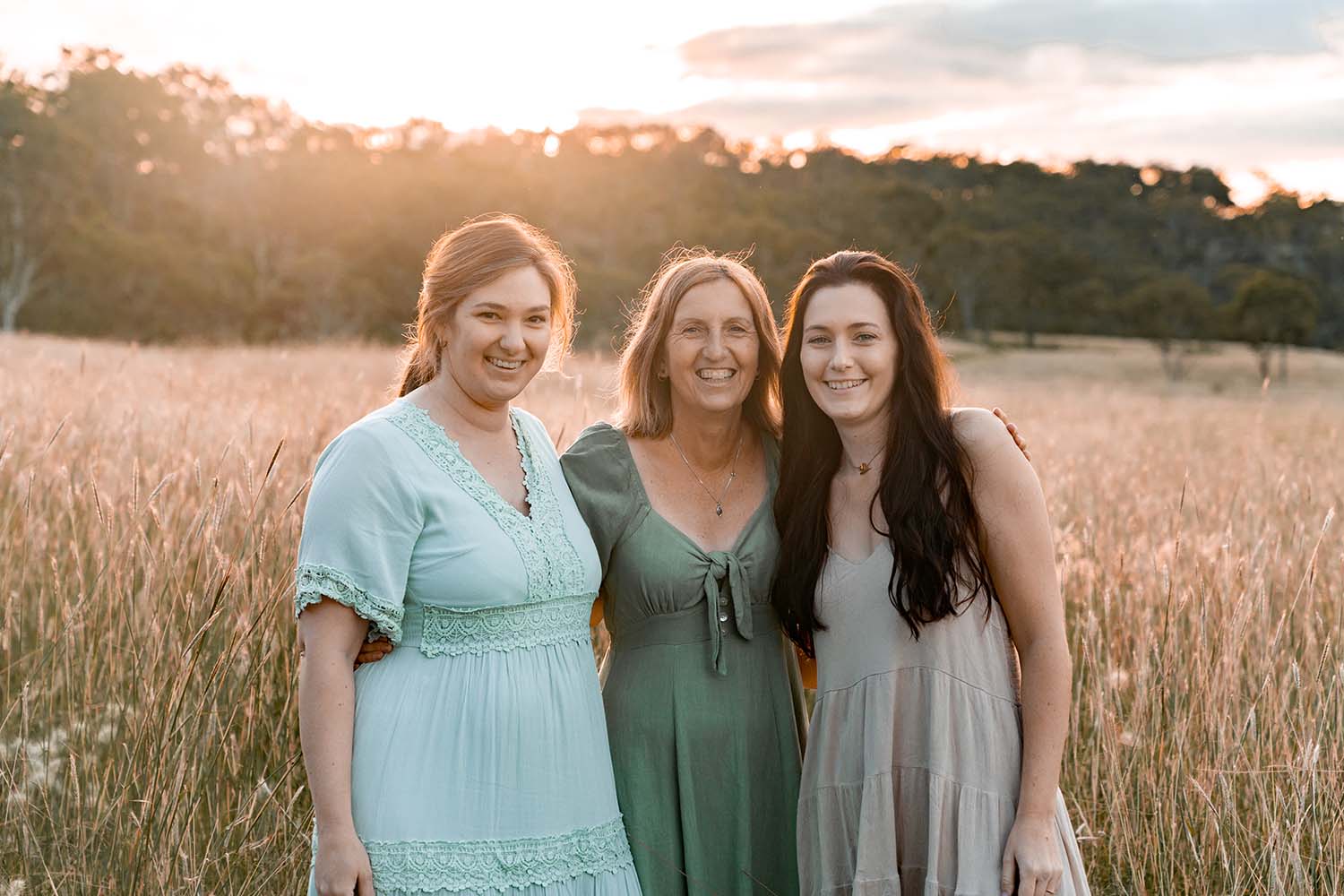 Family Photography Toowoomba - embracing in field