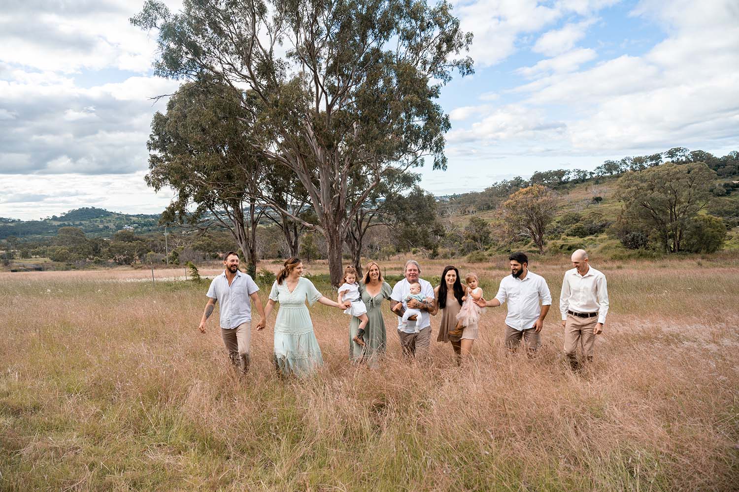 Family Photography Toowoomba – family in fields