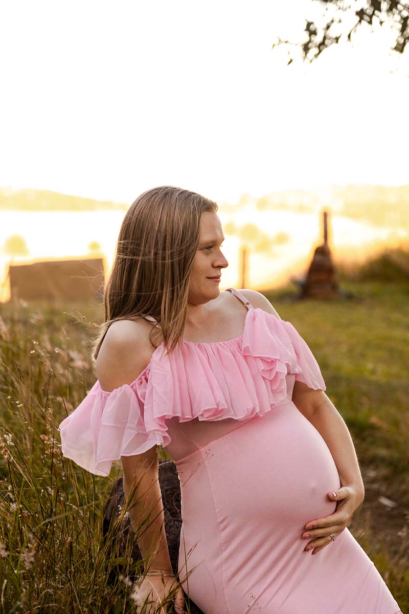 Maternity Shoot Photography - Mother to be holding baby bump
