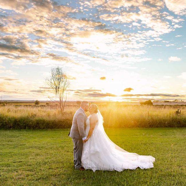 Wedding Photography - Bride and Groom at sunset