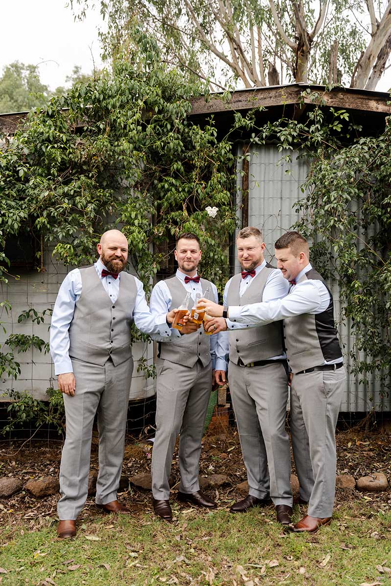 Wedding Photography - Groomsmen cheers