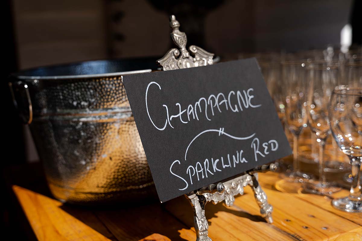 Wedding Photography - champagne sign