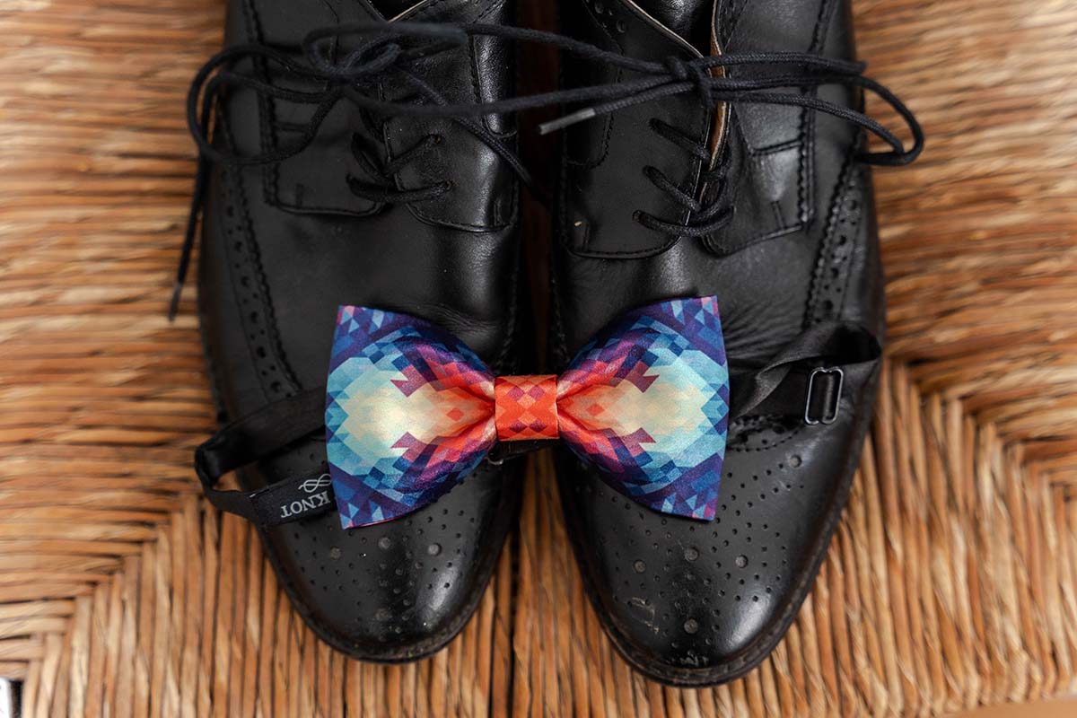 Wedding Photography – grooms shoes and bow tie