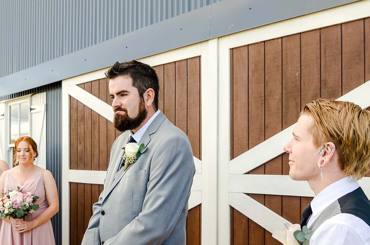 Wedding Photography - groom at reception