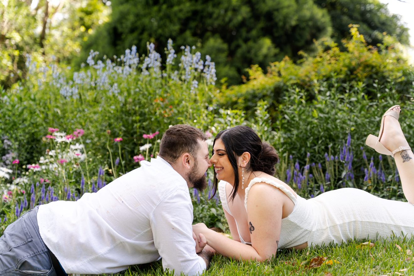 Engagement Photography - Ethan and Stephanie - Lying in grass