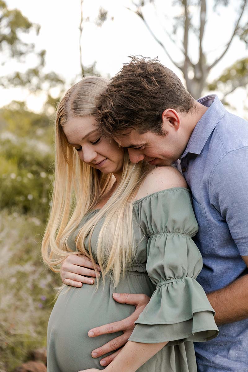 Maternity Photography – couple embracing