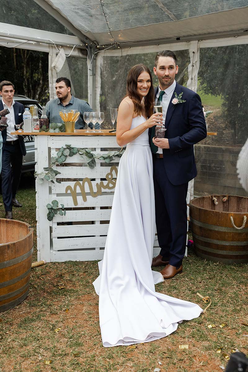 Wedding Photography - bride and groom toast