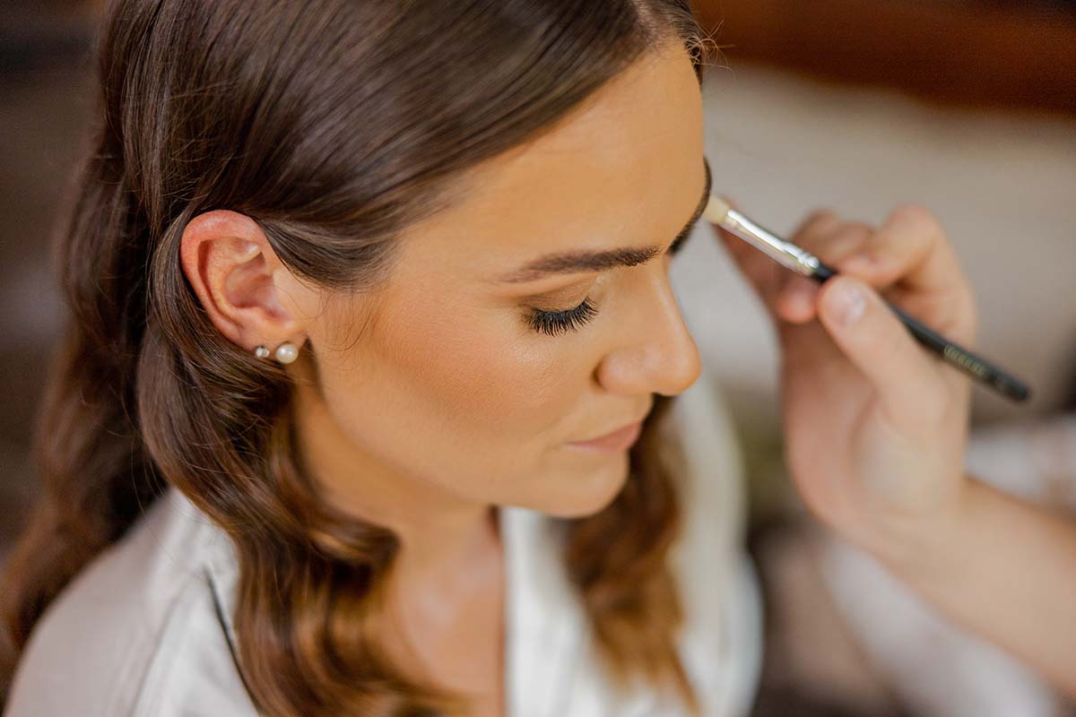 Wedding Photography - bride getting makeup done