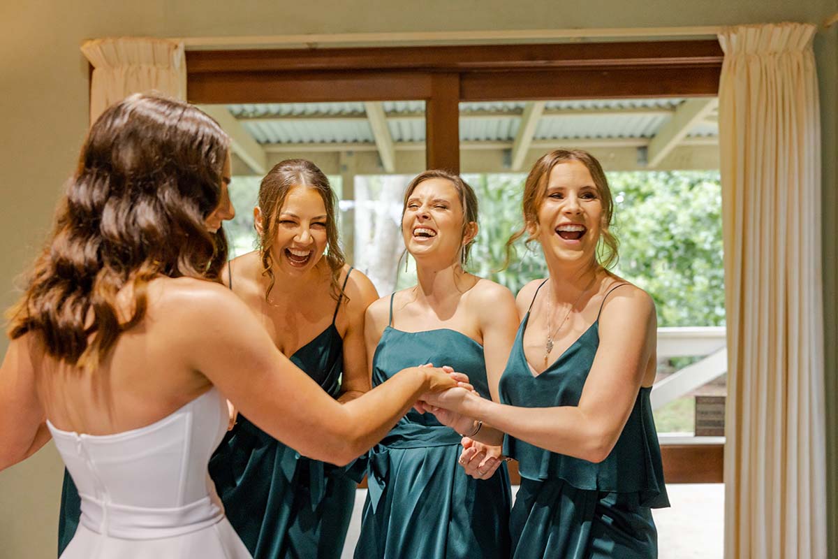 Wedding Photography – laughing bridal party