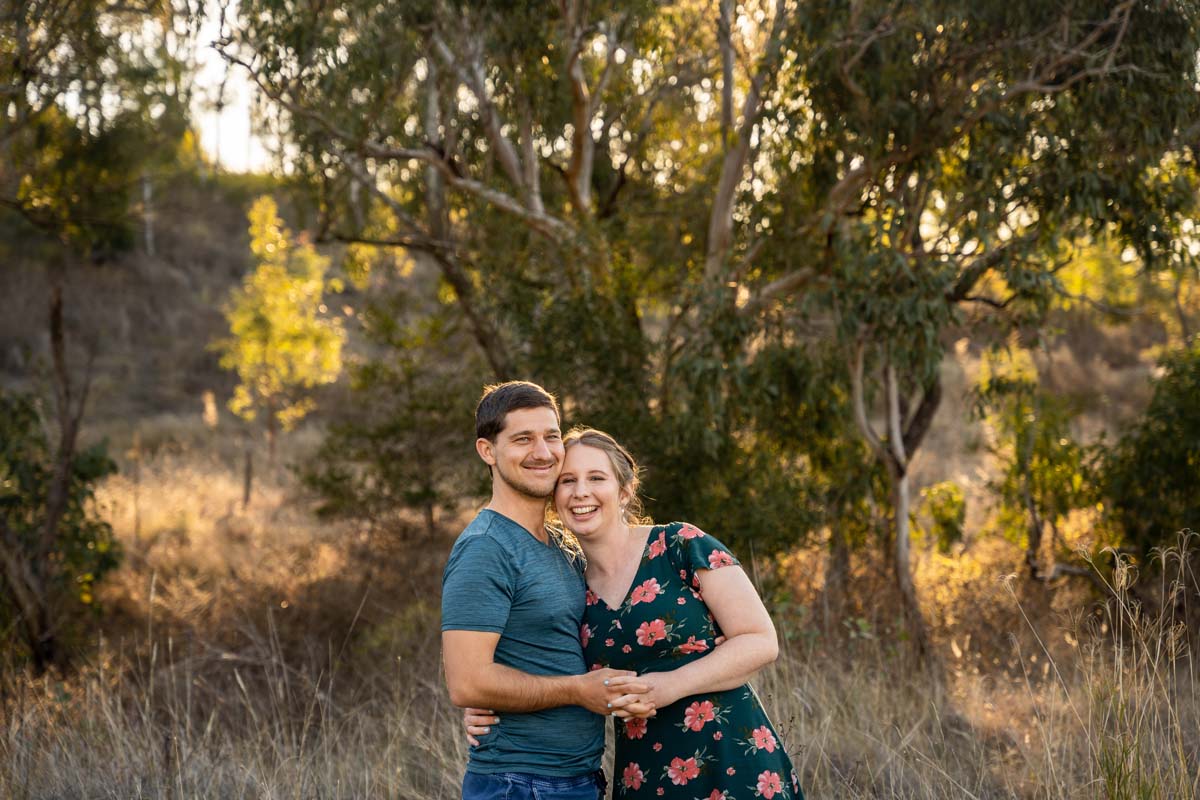Engagement Photography couple in field