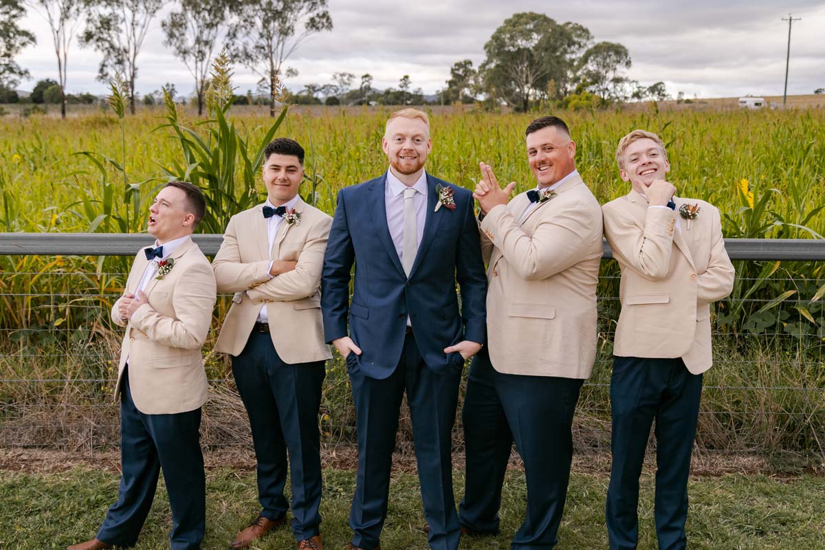 Wedding Photography Groom and groomsmen posing