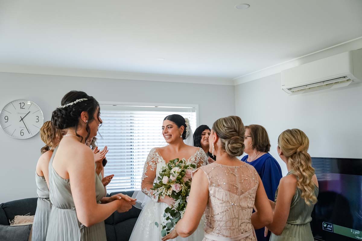 Wedding Photography bridal party getting dressed